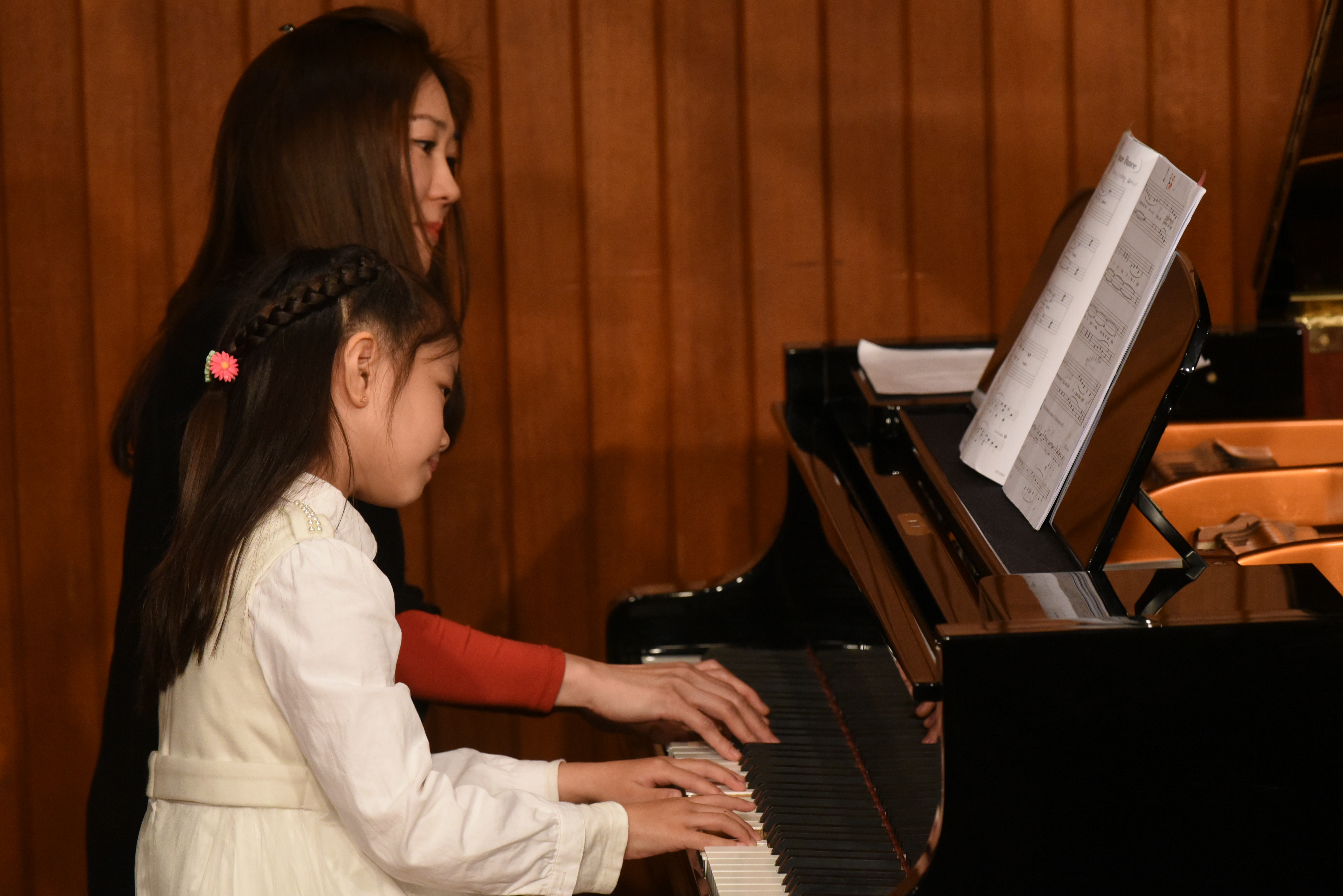 A view of the piano studio environment